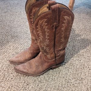 Tony Lama women's tan cowboy western boots size 8.5